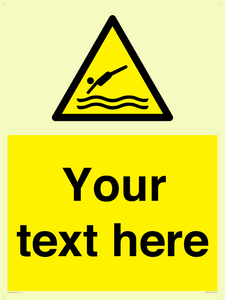 Custom Warning diving area